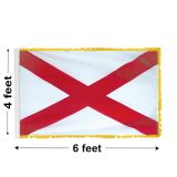 4'x6' Alabama Indoor Nylon Flag 