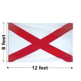 8'x12' Alabama Nylon Outdoor Flag