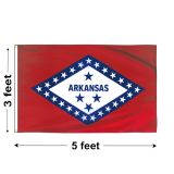 3'x5' Arkansas Polyester Outdoor Flag