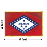 4'x6' Arkansas Indoor Nylon Flag 