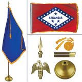 Arkansas 8' Heavy Oak Indoor Flag Kit