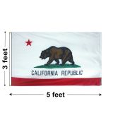 3'x5' California Polyester Outdoor Flag