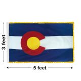 3'x5' Colorado Indoor Nylon Flag 