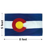 5'x8' Colorado Polyester Outdoor Flag