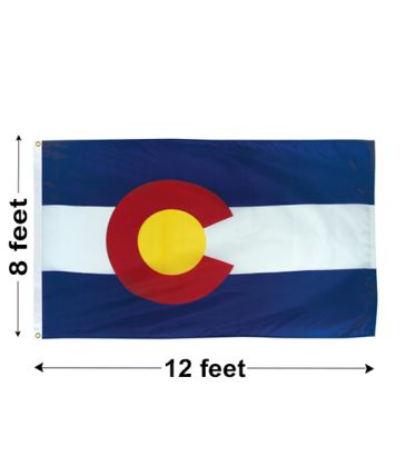 8'x12' Colorado Nylon Outdoor Flag