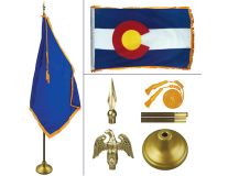 Colorado 8' Heavy Oak Indoor Flag Kit