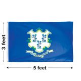 3'x5' Connecticut Polyester Outdoor Flag