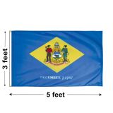 3'x5' Delaware Nylon Outdoor Flag
