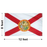 8'x12' Florida Nylon Outdoor Flag