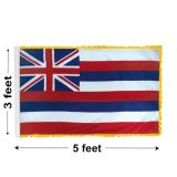 3'x5' Hawaii Indoor Nylon Flag 
