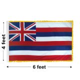 4'x6' Hawaii Indoor Nylon Flag 