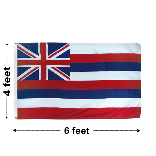 4'x6' Hawaii Polyester Outdoor Flag Hawaii Flags Tuff Flags 888