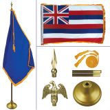 Hawaii 8' Heavy Oak Indoor Flag Kit