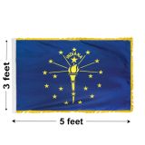 3'x5' Indiana Indoor Nylon Flag 