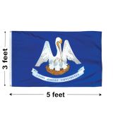 3'x5' Louisiana Nylon Outdoor Flag