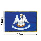 4'x6' Louisiana Indoor Nylon Flag 