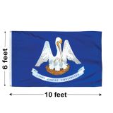 6'x10' Louisiana Nylon Outdoor Flag