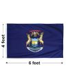 4'x6' Michigan Nylon Outdoor Flag