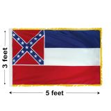 3'x5' Mississippi Indoor Nylon Flag 