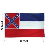 5'x8' Mississippi Nylon Outdoor Flag