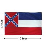 6'x10' Mississippi Nylon Outdoor Flag