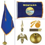 Montana 8' Heavy Oak Indoor Flag Kit