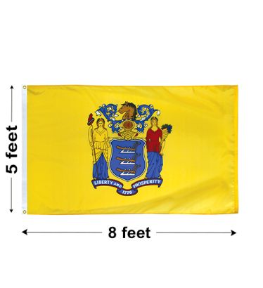 5'x8' New Jersey Nylon Outdoor Flag