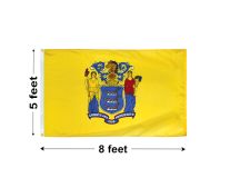 5'x8' New Jersey Polyester Outdoor Flag