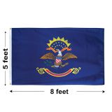 5'x8' North Dakota Nylon Outdoor Flag