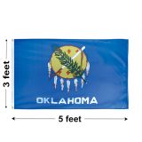 3'x5' Oklahoma Nylon Outdoor Flag