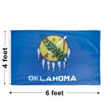 4'x6' Oklahoma Polyester Outdoor Flag