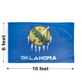 6'x10' Oklahoma Nylon Outdoor Flag