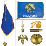 Oklahoma 8' Heavy Oak Indoor Flag Kit