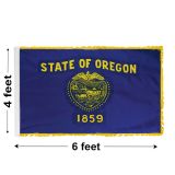 4'x6' Oregon Indoor Nylon Flag 