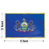 3'x5' Pennsylvania Indoor Nylon Flag 