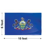 6'x10' Pennsylvania Nylon Outdoor Flag