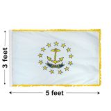 3'x5' Rhode Island Indoor Nylon Flag 