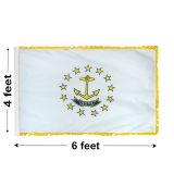 4'x6' Rhode Island Indoor Nylon Flag 