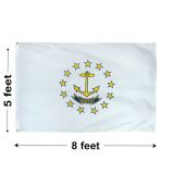 5'x8' Rhode Island Nylon Outdoor Flag