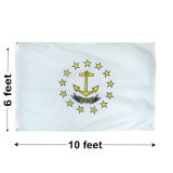 6'x10' Rhode Island Nylon Outdoor Flag