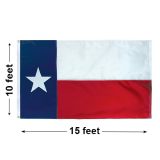 10'x15' Texas Polyester Outdoor Flag