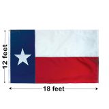 12'x18' Texas Polyester Outdoor Flag
