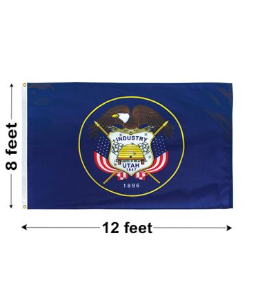 8'x12' Utah Nylon Outdoor Flag
