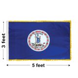 3'x5' Virginia Indoor Nylon Flag 