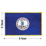3'x5' Virginia Indoor Nylon Flag 