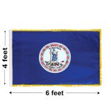 4'x6' Virginia Indoor Nylon Flag 