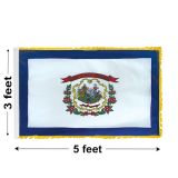 3'x5' West Virginia Indoor Nylon Flag 