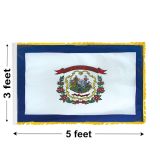 3'x5' West Virginia Indoor Nylon Flag 