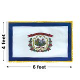 4'x6' West Virginia Indoor Nylon Flag 