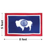 5'x8' Wyoming Polyester Outdoor Flag